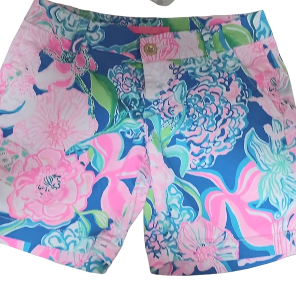 Lilly Pulitzer Pants - Lilly Pulitzer Bermuda Shorts Blue and Pink Floral💗💙💚💐